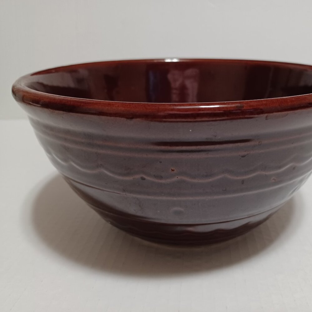 Vintage Marcrest Daisy and Dot Brown Ceramic Bowl